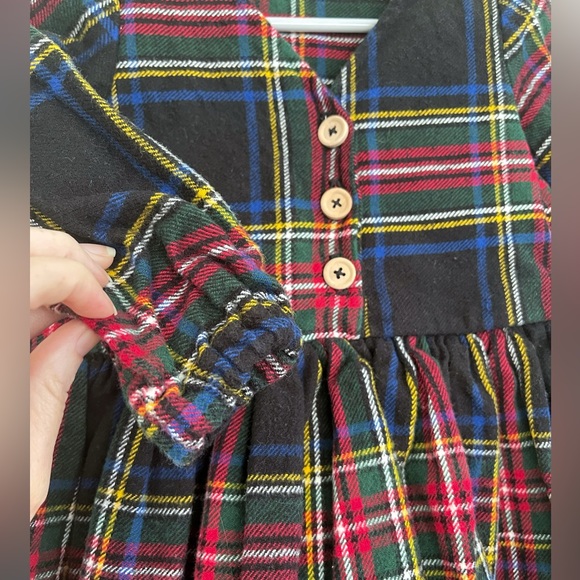 Small Shop Esther & Jo Handmade Holiday Flannel Dress 2/3 - Picture 6 of 9
